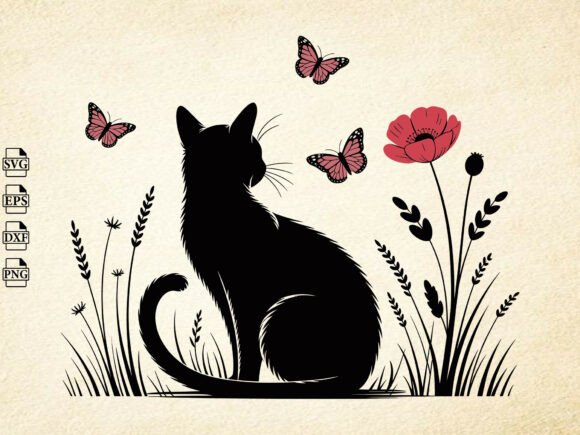 Cat SVG, Moon Cat SVG, Halloween Cat SVG