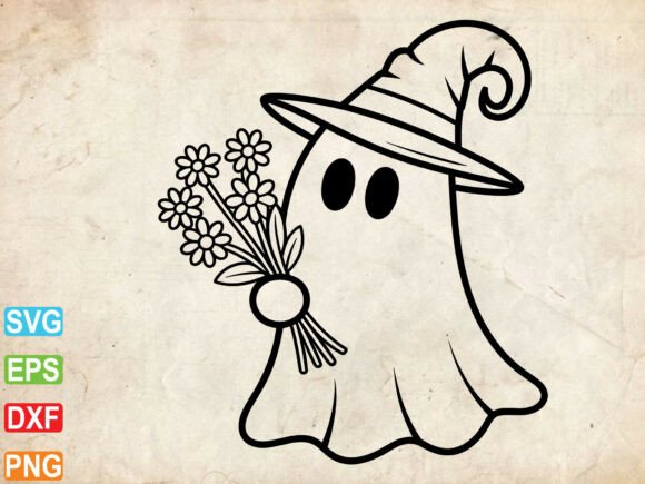 Cute Ghost SVG: A Playful Touch for Halloween Embroidery Projects