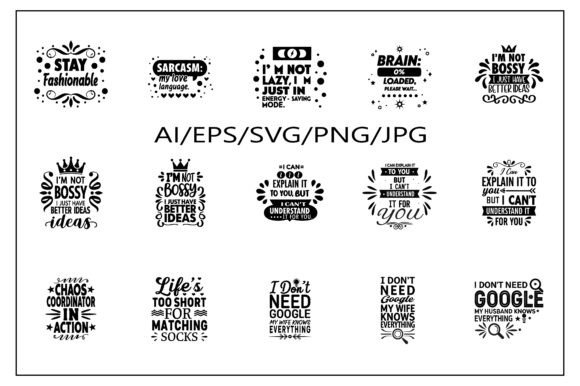 Funny Quotes SVG Bundle Typography Review for Real Embroidery Use