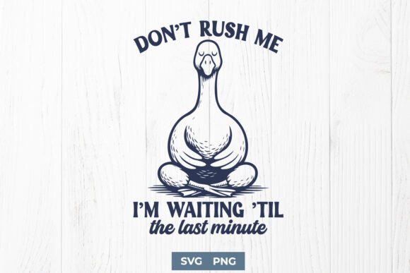 Procrastination Goose SVG – A Humorous Embroidery Fit for Last-Minute Makers